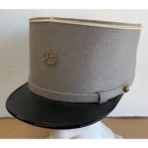 Vintage Algerian French Wool Kepi Unique Gray Military Cap